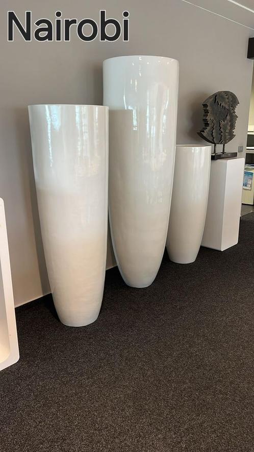 3 grote NIEUWE vazen. 1m20 - 1m50 - 1m80 - 275€ voor alle 3, Huis en Inrichting, Woonaccessoires | Vazen, Nieuw, Wit, 75 cm of meer