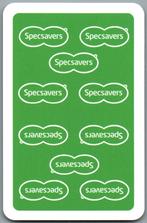 carte à jouer - LK8792 - Lunettes et montures Specsavers, Comme neuf, Carte(s) à jouer, Envoi