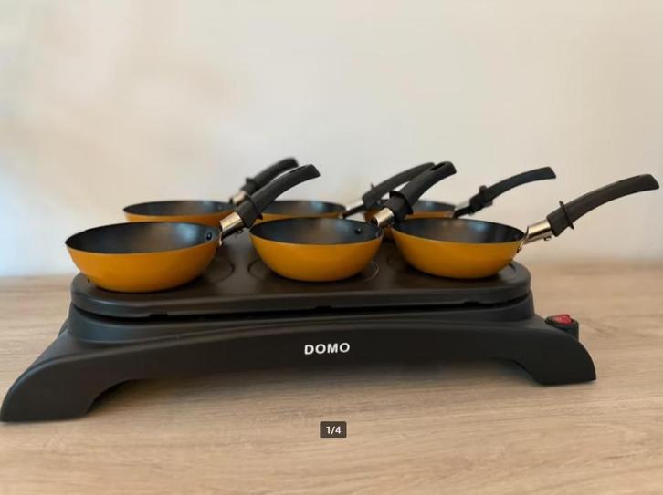 Domo 2 in 1 wok en pannenkoekenplaat, Electroménager, Fondue, Comme neuf, Service à fondue, Électrique, Enlèvement