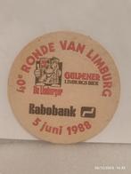 Ancien sous-bock GULPENER 40e RONDE VAN LIMBURG ., Enlèvement ou Envoi, Comme neuf, Sous-bock, Gulpener