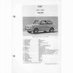Fiat 850 850S Vraagbaak losbladig 1964-1965 #3 Nederlands, Boeken, Auto's | Boeken, Gelezen, Ophalen of Verzenden