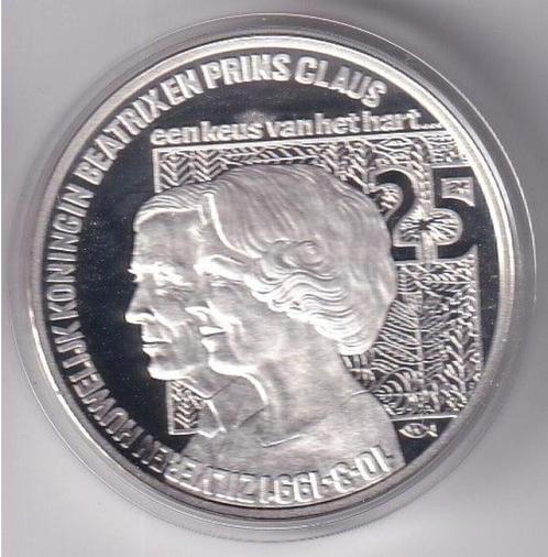 Nederland, 25 Ecu, 1991, zilver, Postzegels en Munten, Munten | Nederland, Losse munt, Overige waardes, Koningin Beatrix, Zilver
