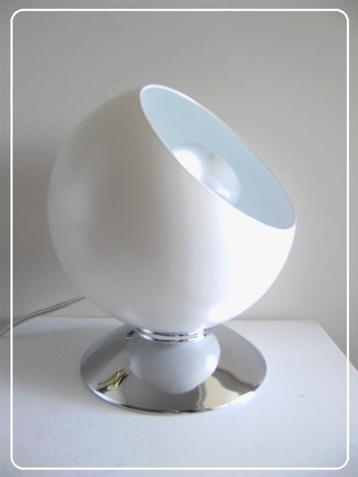 DESIGN Bollamp in metaal  - witte & chroom afwerking beschikbaar voor biedingen
