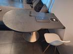 Table de salon ou bureau avec base ronde inox, Ophalen, Nieuw
