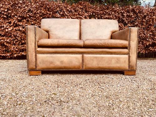 Leren Chesterfield Mid Century Sofa bank in goede staat!, Antiek en Kunst, Antiek | Meubels | Stoelen en Sofa's, Ophalen