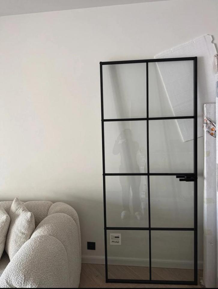 Prachtige deur te koop!, Doe-het-zelf en Bouw, Deuren en Vliegenramen, Nieuw, Binnendeur, Glas, Metaal, Ophalen of Verzenden