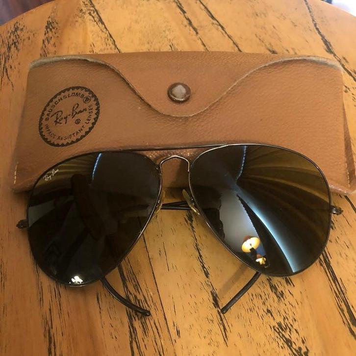 B&L Vintage Ray-Ban Aviator BLACK 62mm piloten zonnebril A6, Bijoux, Sacs & Beauté, Lunettes de Soleil & Lunettes | Hommes, Utilisé