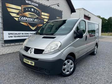 Renault Trafic 2.0 dCi 114 pk DUBBEL CABINE 2013 GARANTIE, Auto's, 114 kW, Zwart, Renault, 6 zetels