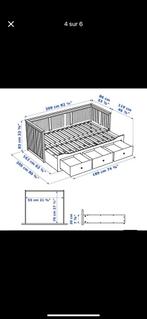 2 lits banquette IKEA Hemnes, Enlèvement, Réglable