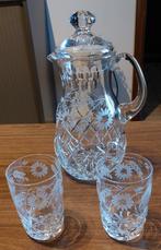Karaf met 2 glazen in Pools glas, Verzamelen, Glas en Drinkglazen, Ophalen of Verzenden, Nieuw, Overige typen