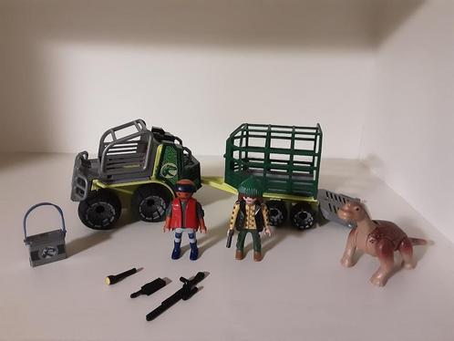 PLaymobil dinojager met dinotransport - compleet, Kinderen en Baby's, Speelgoed | Playmobil, Zo goed als nieuw, Complete set, Ophalen of Verzenden