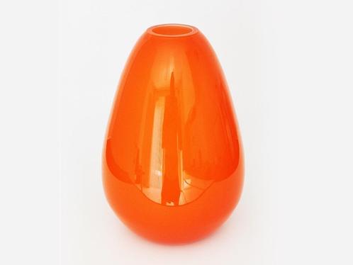 vaas oranje glas, Huis en Inrichting, Woonaccessoires | Vazen, Zo goed als nieuw, Oranje, Minder dan 50 cm, Glas, Ophalen of Verzenden