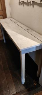 Grenen Schoolbank/wandtafel, Huis en Inrichting, Tafels | Eettafels, Minder dan 50 cm, Gebruikt, Ophalen of Verzenden, Nostalgie