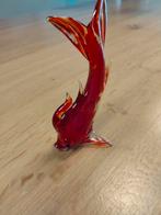 Glazen oranje rood visje - genre Murano, Antiek en Kunst, Ophalen of Verzenden