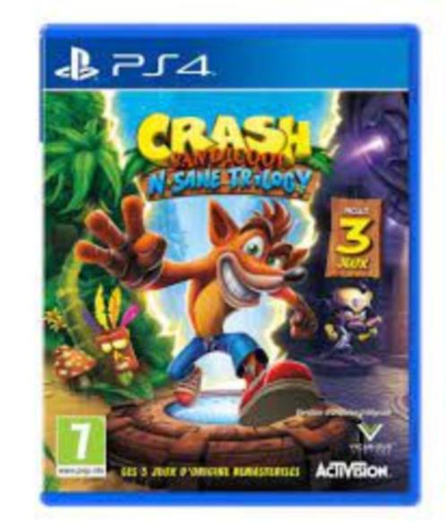 Crash Bandicoot N'Sane-trilogie (PS4), Games en Spelcomputers, Games | Sony PlayStation 4, Zo goed als nieuw, Avontuur en Actie