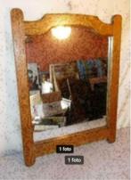 Leuke retro houten Spiegel - 71x53, Huis en Inrichting, Woonaccessoires | Spiegels, Ophalen of Verzenden, Zo goed als nieuw