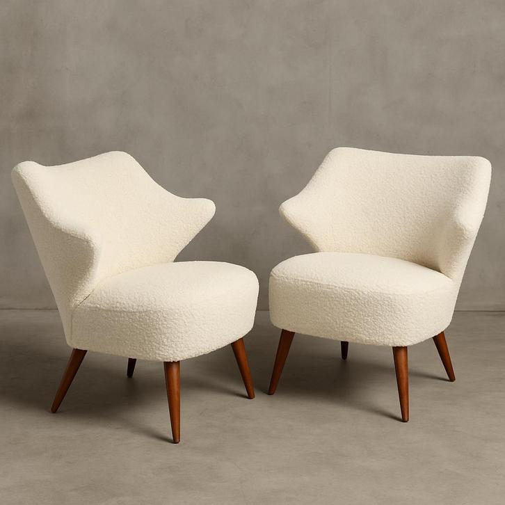 Set van 2 zeldzame vintage cocktail stoeltjes, Verzamelen, Retro, Huis en Inrichting, Ophalen