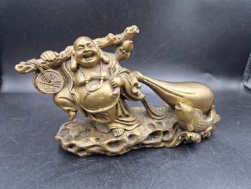 Messing lachende Buddha Boeddha  beschikbaar voor biedingen