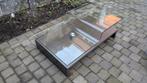 Table basse Rolf Benz avec plateau en verre incurvé, Enlèvement, Utilisé, Rectangulaire, Design