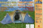 tent met 3 cabines voor 6 personen, Caravans en Kamperen, Tenten, Ophalen, Gebruikt, Tot en met 6