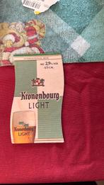 Oud bierviltje Kronenbourg light, Verzamelen, Ophalen of Verzenden, Gebruikt, Viltje(s), Overige merken