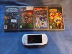 psp wit met games en lader, Wit, Ophalen of Verzenden, PSP, Gebruikt