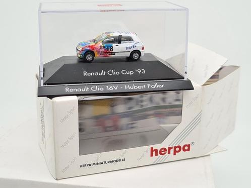 Renault Clio 16V - Hubert Faller 1993 - Herpa 1/87, Hobby & Loisirs créatifs, Voitures miniatures | 1:87, Comme neuf, Voiture