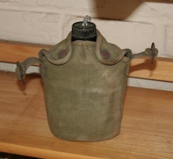 Vintage ABL Aluminium drinkfles in canvas draagtas, Enlèvement ou Envoi