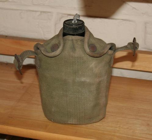 Vintage ABL Aluminium drinkfles in canvas draagtas, Verzamelen, Militaria | Algemeen, Ophalen of Verzenden