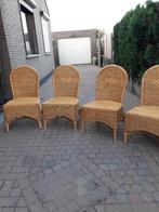 4 Rieten stoelen, Huis en Inrichting, Stoelen, Ophalen, Gebruikt, Overige kleuren, Riet of Rotan