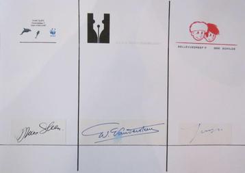 HANDTEKENINGEN van 3 STRIPAUTEURS beschikbaar voor biedingen
