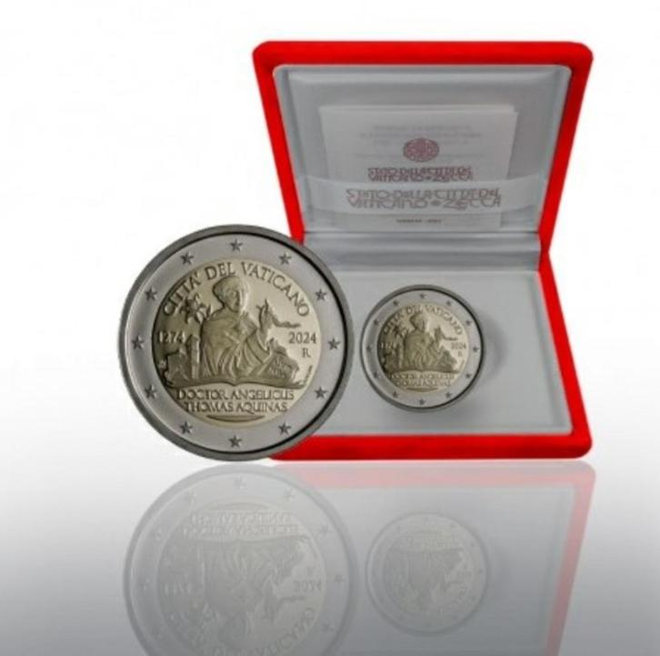 2 euro Vaticaan 2024 - St. Thomas Aquinas (Proof), Postzegels en Munten, Munten | Europa | Euromunten, Setje, 2 euro, Vaticaanstad