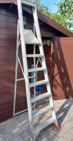 Trapladder en 3delige hoge ladder, Doe-het-zelf en Bouw, Ladders en Trappen, Ophalen, Gebruikt, Ladder