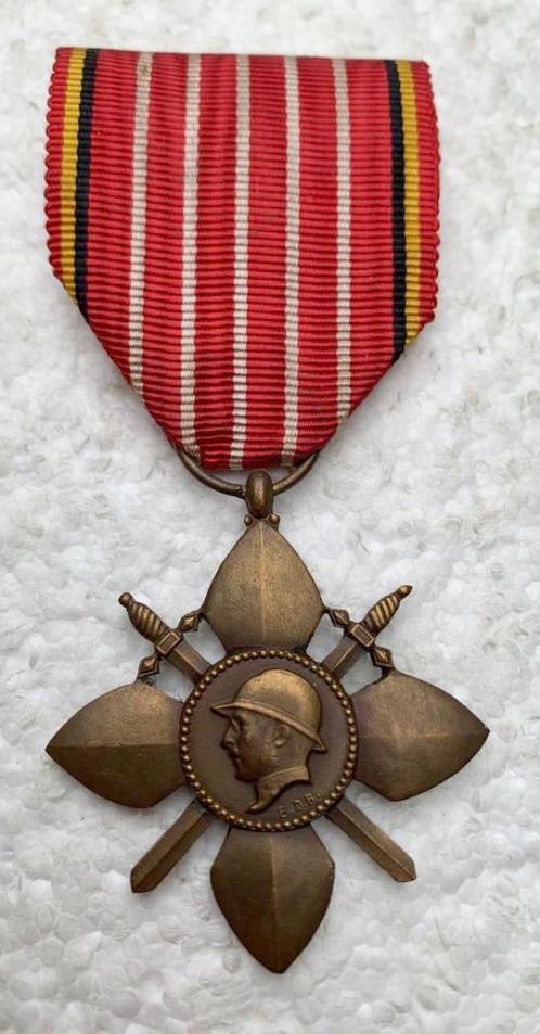 Medaille, Nat Verbond Vet Koning Albert-1, Dankbetuiging WOI, Verzamelen, Militaria | Algemeen, Landmacht, Lintje, Medaille of Wings