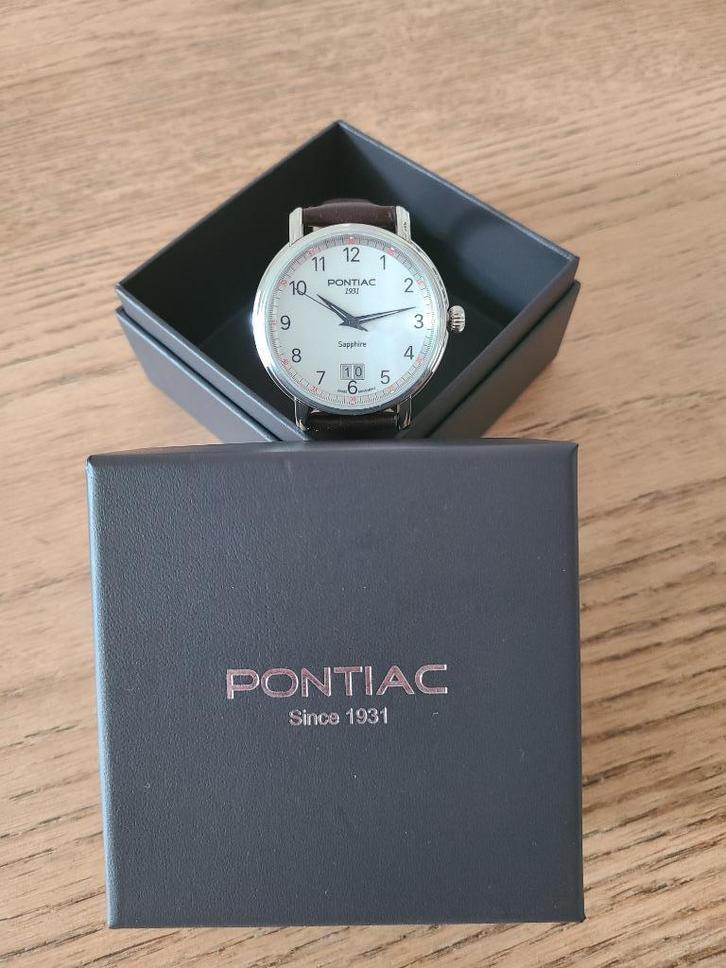 Montre homme Pontiac (modèle Eric) neuve, Handtassen en Accessoires, Horloges | Heren, Nieuw, Polshorloge, Overige merken, Staal