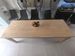 Tafel 6personen**vol eiken onderstel**rubberwood tafelblad, Huis en Inrichting, Ophalen, Zo goed als nieuw