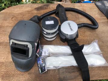 Gebruikte Lashelm met clean air blazer pomp. beschikbaar voor biedingen