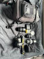 Nikon D600 + 2 lenzen + lesfilter + statief + draagtas + 2b, Enlèvement ou Envoi, Nikon