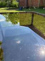 Salontafel glas en metaal, Huis en Inrichting, Tafels | Salontafels, Ophalen, Gebruikt, 100 tot 150 cm, 50 tot 100 cm