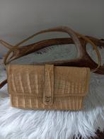 Handtas schoudertas clutch in ecru leder Jacques Heim Paris, Overige merken, Beige, Ophalen of Verzenden, Zo goed als nieuw