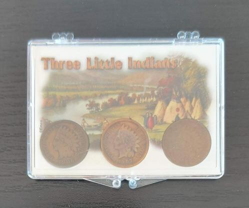 USA - ‘Three Little Indians’ - Set of 3 One Cents - Emco, Timbres & Monnaies, Monnaies | Amérique, Série, Amérique du Nord, Envoi