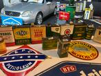 Anciens bidons d'huile de garage à vendre !, Emballage, Utilisé, Enlèvement ou Envoi