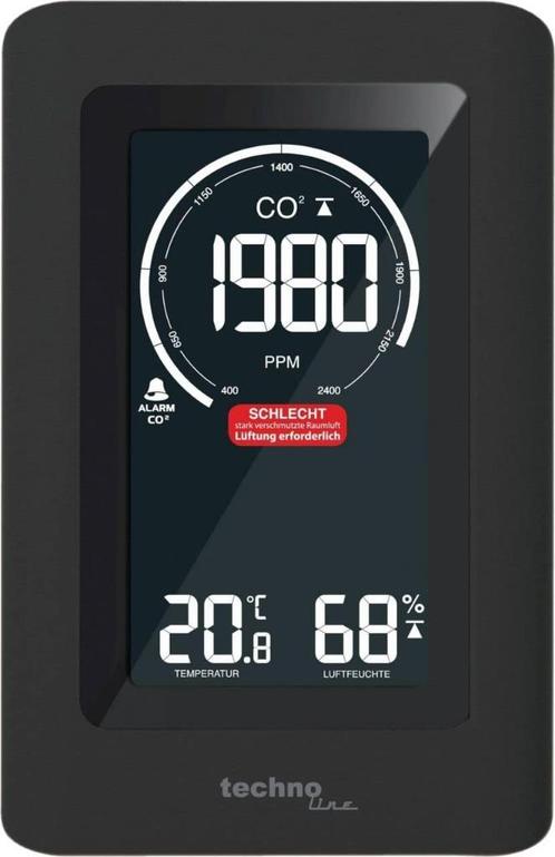 Technoline WL1030 CO2-meter – als nieuw, Huis en Inrichting, Woonaccessoires | Thermometers, Zo goed als nieuw, Binnenthermometer