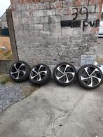 4 jantes en aluminium kia d'occasion avec 4 nouveau pneu, Pneus et Jantes, Enlèvement ou Envoi, 18 pouces, 225 mm
