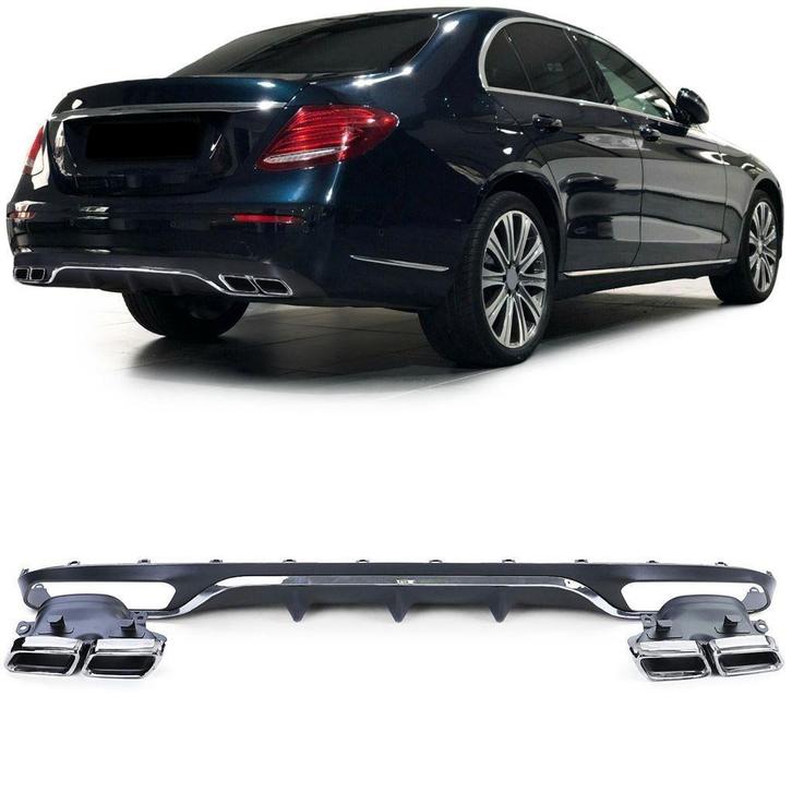 AMG Look diffuser 4 x uitlaat Mercedes E Klasse W213 Standaa, Auto diversen, Tuning en Styling, Verzenden