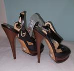 674C* Casadei - sexy zwarte sandalen met hoge hakken (37), Kleding | Dames, Schoenen, CASADEI, Verzenden, Zwart, Zo goed als nieuw