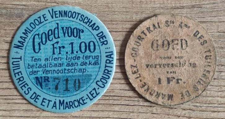 2 différents 1 Frank Marcke-Lez-Courtrai 40-45 - Necessite, Collections, Objets militaires | Général, Autres, Enlèvement ou Envoi