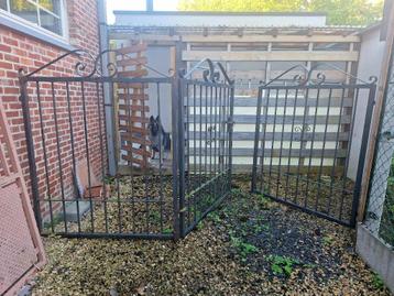 Clôture de jardin en métal 3m60 en 3 ailes, Jardin & Terrasse, Enlèvement, Porte du jardin, Avec portail, Utilisé