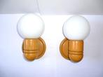Wandlamp van massief eikenhout, Ophalen, Gebruikt, Hout, Vintage
