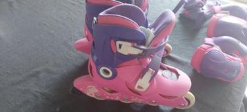 Kinderskates roze 32-34 met bescherming beschikbaar voor biedingen